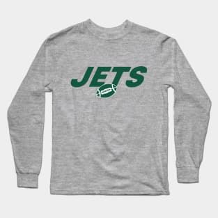 NY JETS football in green Long Sleeve T-Shirt